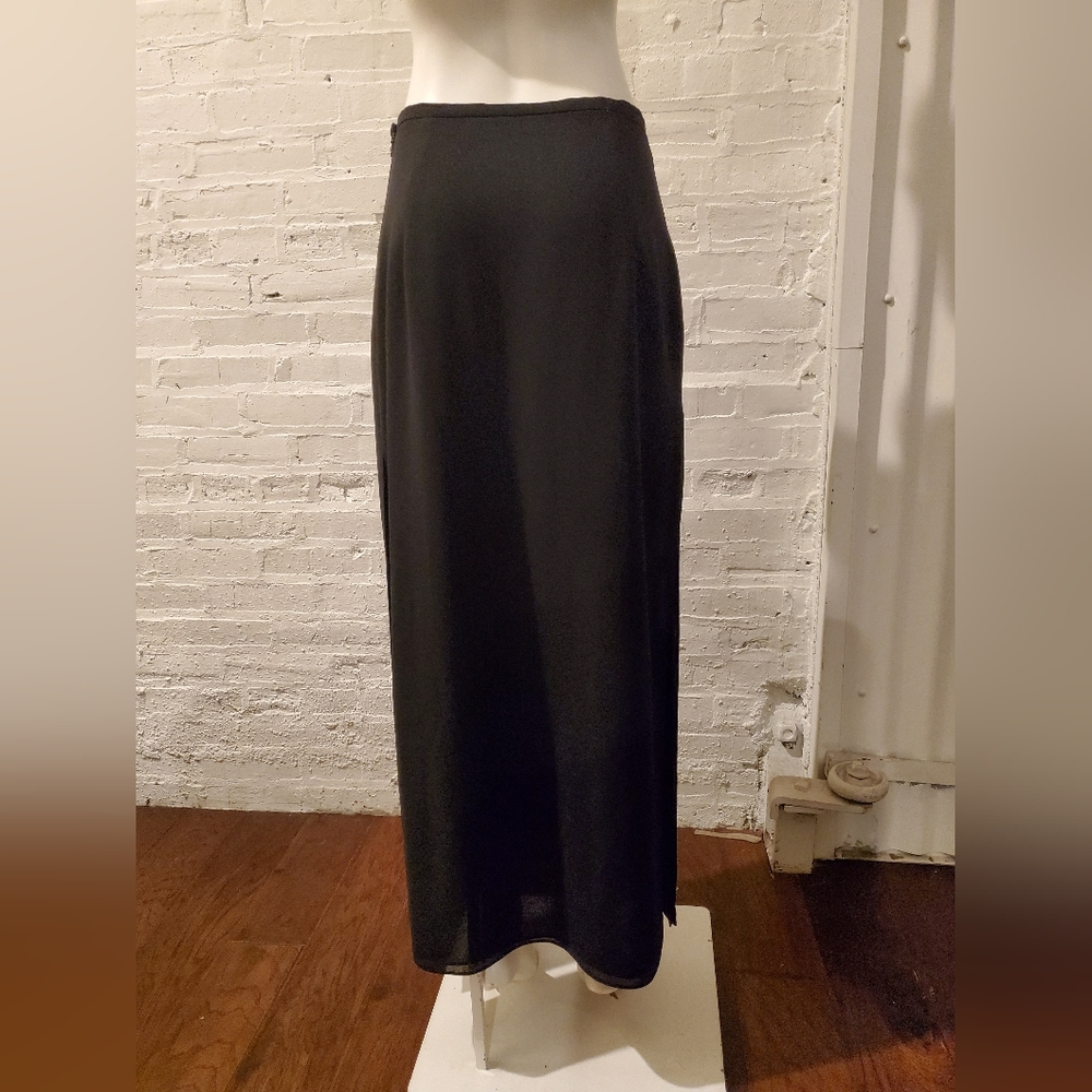 Js Collections Petite Black Maxi Formal Skirt Wit… - image 1